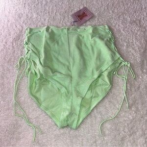 Savage X Fenty Sleepwear Curvy Terry Side Tie Shorts Miami Green 2X NWT